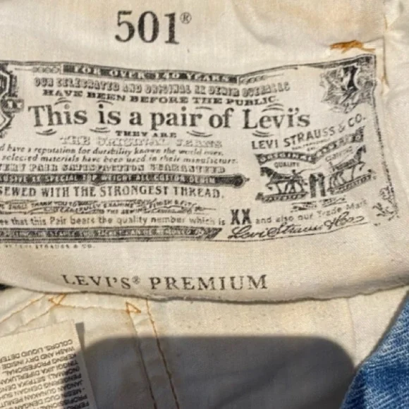 Levi’s 501 High Rise Denim Shorts Fault Line in 25 - Picture 11 of 11